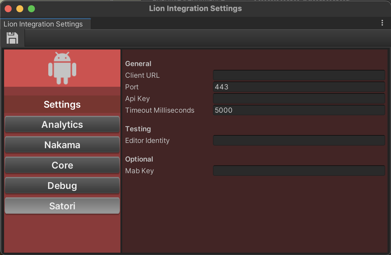 Lion Settings Manager